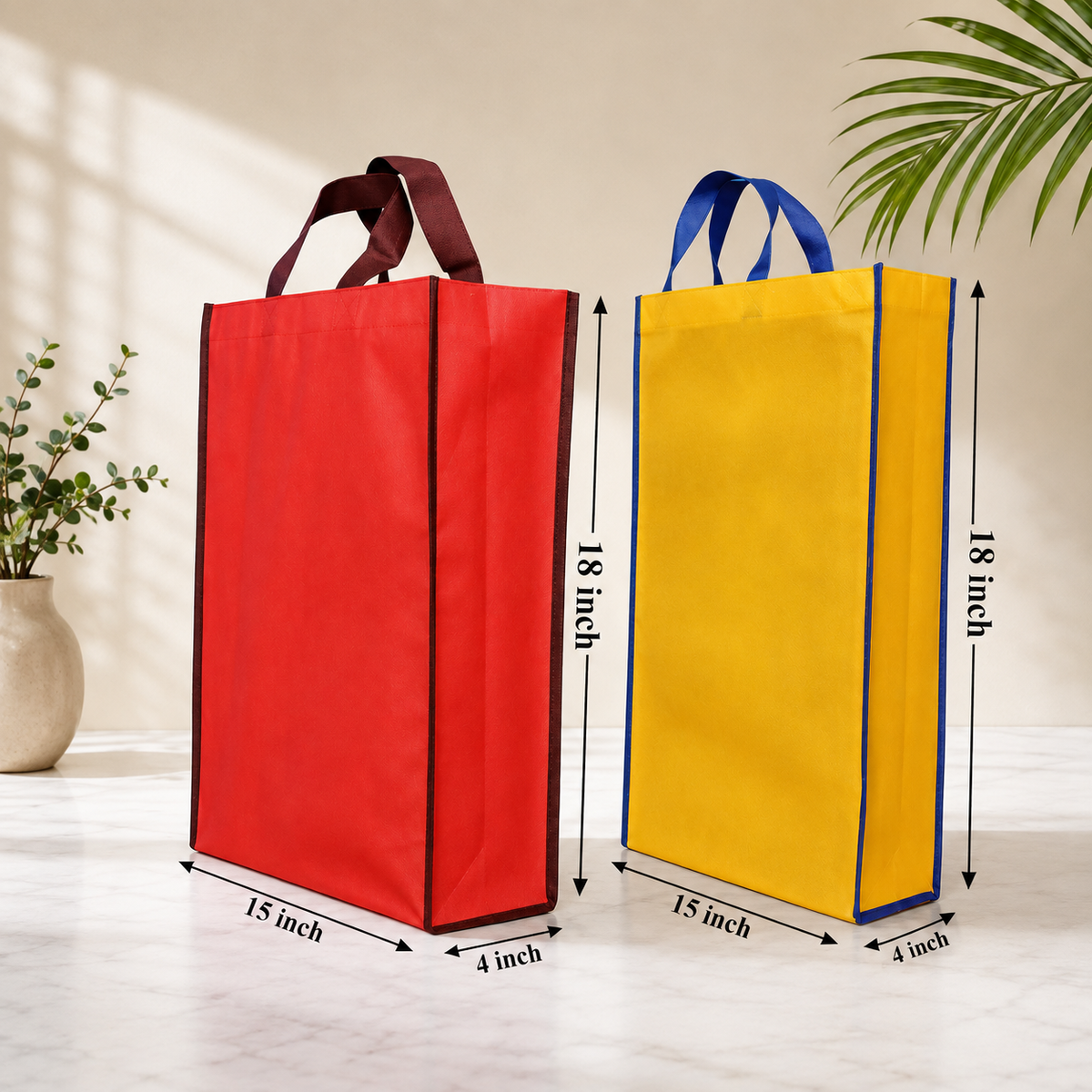 Reusable Shopping & Storage Bag – 18 × 15 × 4 Inch | Durable Multipurpose Carry Bag